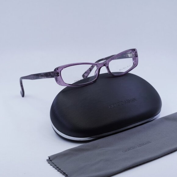 🕶️ New Giorgio Armani GA 647 NPB Eyeglasses - Transparent Dark Violet Frame - Picture 10 of 10